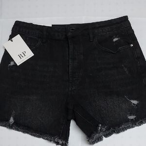 Rachel Purcell RC Women's Black Distressed Shorts sz 28